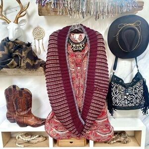 ROOTS mega chunky boho infinity boho scarf /body wrap w cabin cottage vibe
